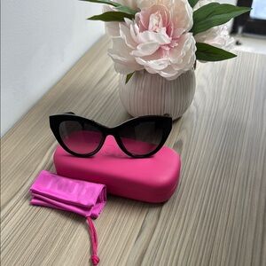 TOUS Chic Black Sunglasses with Pink Case